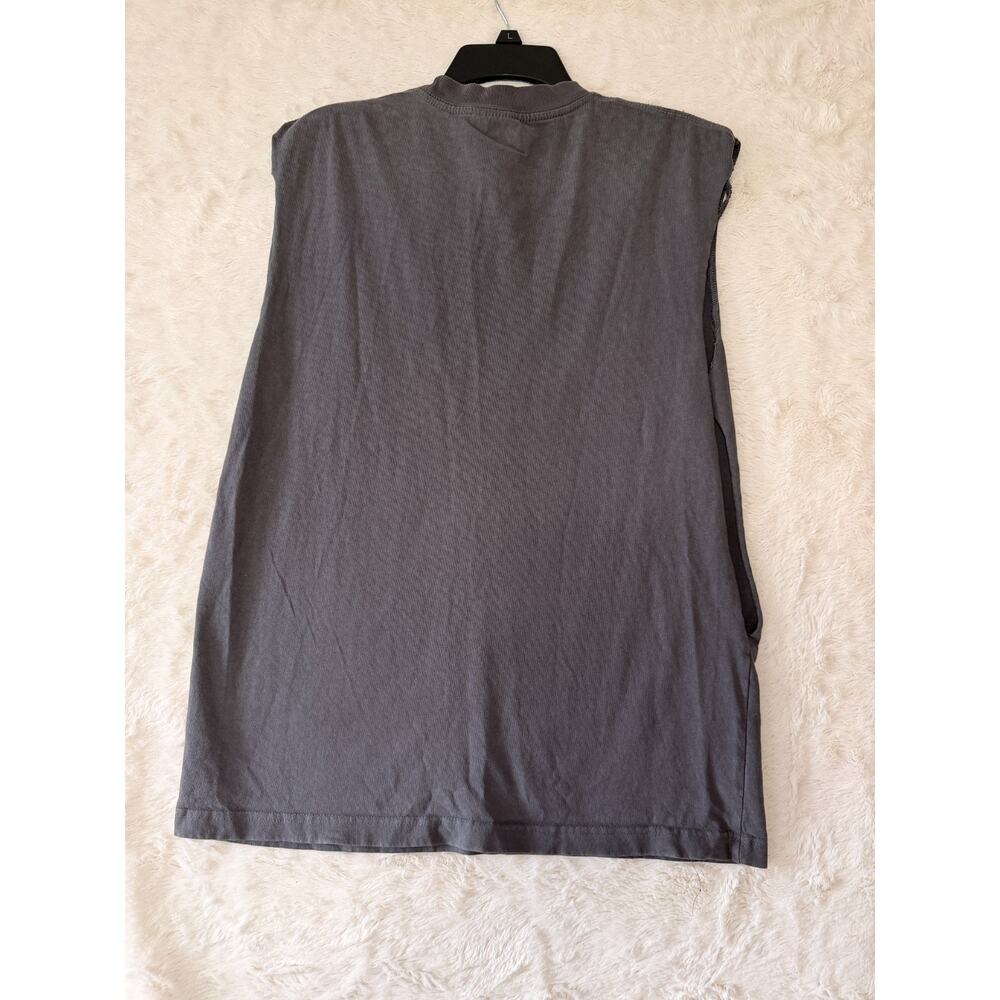 PacSun Graphic Art Program Men's M Gray T-Shirt Studded Rhinestone Muscle Shirt - Picture 10 of 11